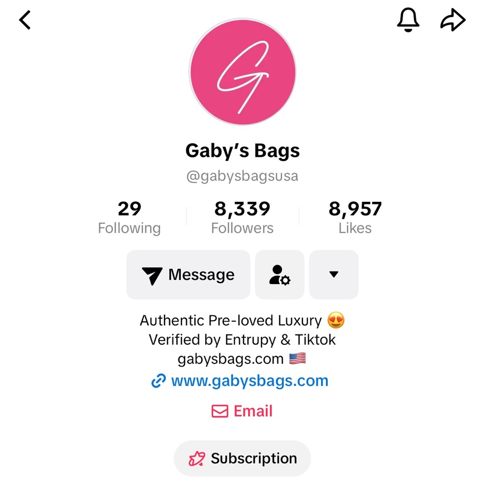 Follow us on TikTok 💖 gabysbagsusa